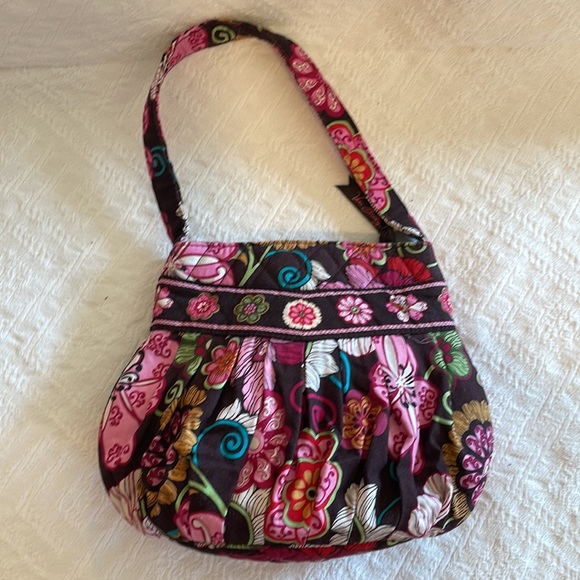 Vera Bradley Mod Pink and Brown Purse. Retired. Zipper Handbag - Picture 2 of 12
